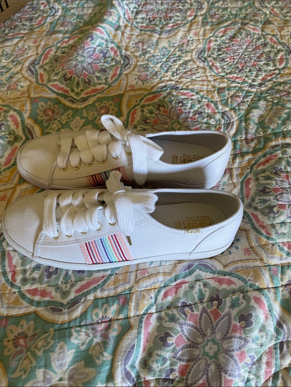 Keds kickstart dream foam rainbow stripe size 8 1/2